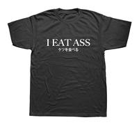 ZHENWA Summer New I Eat Ass T Shirt Men Short Sleeve Printed O-Neck Cotton T-Shirt Tops Size 3XL