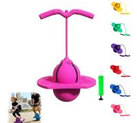 ZHENWO Balance Jumping Ball, Safe Bouncing Pogo Jumper with Handle, Bouncing Jump Ball Board for Indoor Outdoor Play, Balance Training, Coordination and Fitness Fun (Pink)