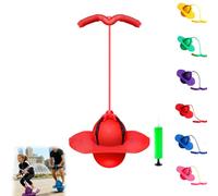 ZHENWO Balance Jumping Ball, Safe Bouncing Pogo Jumper with Handle, Bouncing Jump Ball Board for Indoor Outdoor Play, Balance Training, Coordination and Fitness Fun (Red)