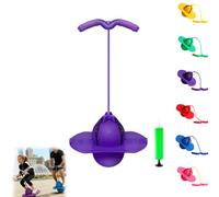 ZHENWO Balance Jumping Ball, Safe Bouncing Pogo Jumper with Handle, Bouncing Jump Ball Board for Indoor Outdoor Play, Balance Training, Coordination and Fitness Fun (Purple)