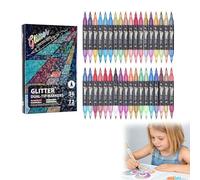 ZHENWO Feutres effet paillettes, feutres paillettes,24/48/72/96 couleurs contour marqueurs métalliques pour cartes, bricolage, écriture, coloriage pour adultes, fournitures d’art (72 colors)