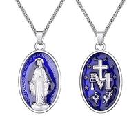 ZHENYIN Lot de 6 médailles miraculeuses de Saint Vierge Marie - Chapelet catholique