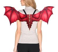 ZHER-LU Ailes de costume de dragon pour adulte, accessoire de cosplay d'Halloween pour adulte (rouge)