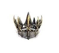 ZHER-LU Couronne gothique pour femme, couronne de reine maléfique pour Halloween, bal de fin d'année, pour costume d'Halloween (doré)