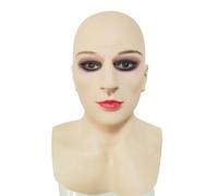 ZHER-LU Masque respirant en latex pour femme - Accessoire d'Halloween - Masque étrange pour fête costumée - Décoration de bal masqué