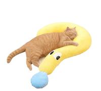 ZHER-LU Oreiller apaisant pour chien - Oreiller doux pour chiens, coussin de sommeil lavable, pour chiens et chats de petite, moyenne et grande taille (jaune)