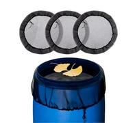 ZHERIKAH 3 Pcs Filet pour Citerne de Pluie, Diamètre 120 cm, Tonneau de Pluie Couverture, pour Empêcher Les Feuilles et Les Insectes de Tomber dans l'eau et pour Garder l'eau du Réservoir Propre
