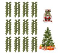 ZHERIKAH 60 Pièces Noeuds, Ruban pour Sapin de Noel, 7 * 7CM, Noeud Sapin de Noel, pour le Bricolage, la Décoration de Cartes de Vœux, la Décoration de Noël et la Saint-Valentin, Vert