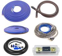 Zhevrax Kit de câblage complet d'amplificateur OFC de calibre 4 100 % cuivre | True Spec 4 AWG (calibre américain) pour installation d'ampli de caisson de basses audio de voiture (y compris câble