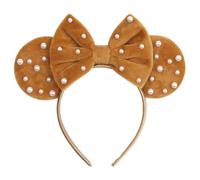 zhezesmila Serre-tête avec oreilles de souris et perles pour femme - Accessoire de bijoux pour costume de princesse, vacances, parc, voyage