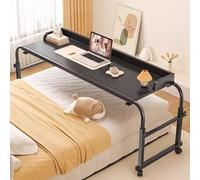 ZHFASDS Plateau pour canapé, lit d'appoint, chariot pour ordinateur portable, bureau au-dessus du lit, hauteur réglable de 65 à 95 cm, plateau de nourriture, bureau à roulettes, table médicale debout
