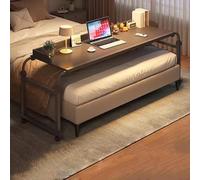 ZHFASDS Table De Chevet RéGlable en Hauteur，Table De Lit A Roulette Poste De Travail RéGlable pour Ordinateur Support pour Ordinateur Portableroulant Lit Table Table MéDicale(Color:Noir)