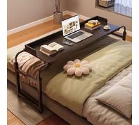 ZHFASDS Table De Lit sur Roulette,Hauteur Et Largeur RéGlables Au-Dessus du Lit De Nourriture Table MéDicale Roulante pour Poste De Travail RéGlable pour Ordinateur(Color:Noir)