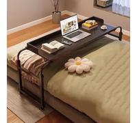 ZHFASDS Table De Lit sur Roulette，Hauteur Et Largeur RéGlables Au-Dessus du Lit De Nourriture Table MéDicale Roulante pour Poste De Travail RéGlable pour Ordinateur(Color:Noir)