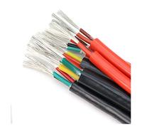 ZHFSWLKW 0,3 0,5 0,75 1 1,5 2 2,5 4 6 mm Câble en caoutchouc en silicone ultra doux 2 3 4 6 cœurs Fil à haute température cuivre flexible isolé(Red,SQUARE 6.0MM_2 CORES)