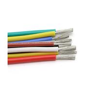 ZHFSWLKW 1 0m 30 28 26 24 22 20 18 16 14 12 AWG U-L3135 Câble de fil à haute température résistant à la température souple en silicone en cuivre électronique en cuivre(Black,5 METERS_22AWG)