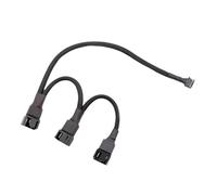 ZHFSWLKW Câble d'alimentation for Ventilateur CPU/radiateur GPU Mini PH2.0 4 Broches vers 3 Ports PWM (40 cm + 10 + cm) avec Gaine intégrée