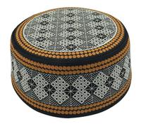 ZHGFXIN Chapeau de prière ethnique pour homme - Turban rond et doux - Broderie Kufi, o, Taille unique