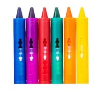 ZHGFXIN Crayon lavable 6 couleurs facile à prendre en main soluble dans l'eau avec porte-stylo pour enfants tout-petits coloriage gribouillage art lavable