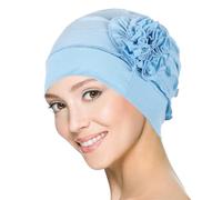 ZHGFXIN Graceful Chemo Hat Hip Hop Skull Caps Highlight for Trendsetting Pullover Warm Skull Caps Turban Party Club Chemo Headwear for Women Girls Men Winter, bleu clair, Taille unique