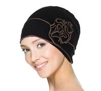 ZHGFXIN Graceful Chemo Hat Hip Hop Skull Caps Highlight for Trendsetting Pullover Warm Skull Caps Turban Party Club Chemo Headwear for Women Girls Men Winter, chapeau noir café lin, Taille unique