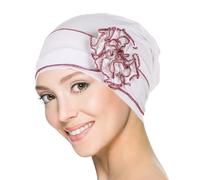 ZHGFXIN Graceful Chemo Hat Hip Hop Skull Caps Highlight for Trendsetting Pullover Warm Skull Caps Turban Party Club Chemo Headwear for Women Girls Men Winter, chapeau blanc vin rouge l, Taille unique