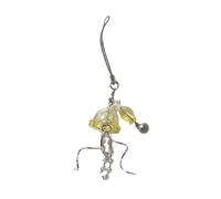 ZHGFXIN Jellyfish Sangle de téléphone avec pendentif élégant en acrylique - Parfait pour les amateurs de mer et les créateurs de tendances - Porte-clés méduse, jaune, taille unique