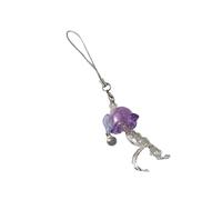 ZHGFXIN Jellyfish Sangle de téléphone avec pendentif élégant en acrylique - Parfait pour les amateurs de mer et les créateurs de tendances - Porte-clés méduse, violet, taille unique