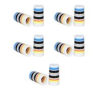 ZHGFXIN Lot de 10 viroles coniques de golf pour arbres parallèles de 0,8 cm et 1,9 cm et arbres parallèles en fer à rayures colorées