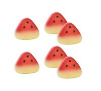 ZHGFXIN Lot de 6 tranches de pastèque réalistes pour décoration de fruits de couleur vive