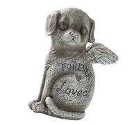ZHGFXIN Pierre funéraire en résine pour chien pour hommages durables pour la maison ou le jardin pour les propriétaires. Statue de chien