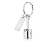 ZHGFXIN Porte-clés en métal avec piston pour animal de compagnie, bijou créatif, porte-cendres mécanique, personnalisable