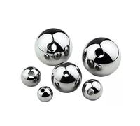 ZHGUIMING 1-10Pcs Piercing Stainless Steel Balls OD 2mm-60mm Through Hole Unthreaded Bead DIY Jewelry Beading Round Ball Accessories(10mm-hole 5mm-2pcs)