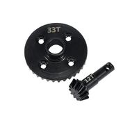 ZHGUIMING 1 jeu d'engrenages différentiels en acier for essieu surmultiplié et sous-multiplié, pignon à anneau for voiture sur chenilles RC 1/10 TRX4 TRX6(12T 33T)