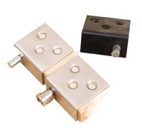 ZHGUIMING Charnières dissimulées invisibles for armoire, pivot de porte haut et bas, codes d'angle CT for support d'affichage de placard à panneaux en bois, 10/2 pièces(2PCS-Black)