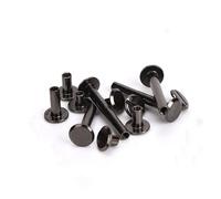 ZHGUIMING Lot de 10 vis Chicago noires en métal for pistolet, clous, longs, rivets, accessoires quincaillerie for cuir, longueur tige 3 à 50 mm(7mm)