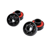 ZHGUIMING Roulements à billes hybrides en céramique noire 608 2RS, 8 x 22 x 7 mm, 8/16 pièces, for skateboard, longboard, roulements à entretoises intégrés(8Pcs)