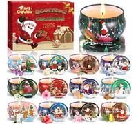 ZHHGOO Bougie Parfumée Ensemble Cadeau,12 Pièces Parfumée de Noël Bougies d'Aromathérapie en Cire De Soja Naturelle pour L'aromathérapie, Noël, Yoga, La Saint-Valentin et Cadeau de d'anniversaire