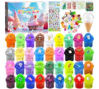 ZHHGOO Kit Slime Fluffy pour Enfants 36 pcs Mini Slime kit Crystal Slime,DIY Putty Jouets pour Enfants,Cotillons de Slime Parfumés,Jouet Anti-Stress pour Filles et Garçons