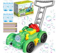 ZHHGOO Tondeuse à Bulles Enfant, Machine à Bulles Automatique, Jouets D'extérieur pour Enfants Tondeuse À Gazon, Machine à Bulles pour des Fêtes, Machine À Bulles pour Les 3 4 5 Ans (Vert)