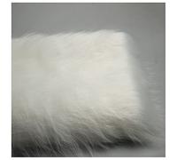 ZhHOME Couleur Unie Tissu en Fausse Fourrure à 10cm Poils Longs 170x50cm Doux pour Costume, Cosplay, Artisanat d'art, Photographie, Jouets(Color:Blanche)
