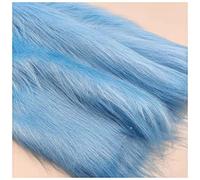 ZhHOME Couleur Unie Tissu en Fausse Fourrure à 10cm Poils Longs 170x50cm Doux pour Costume, Cosplay, Artisanat d'art, Photographie, Jouets(Color:Bleu)