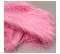 ZhHOME Couleur Unie Tissu en Fausse Fourrure à 10cm Poils Longs 170x50cm Doux pour Costume, Cosplay, Artisanat d'art, Photographie, Jouets(Color:Rose)