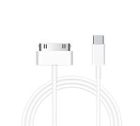 ZHHSUNY 3.3ft 30 broches vers USB C câble d'adaptateur pour i-Phone 4/4s i-pad1/2/3, type-C à 30 broches câble d'alimentation de charge synchronisation de l'ancien téléphone tablette pod (Blanc)