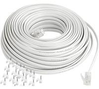ZHHSUNY 30mètres 6P2C Rallonge Téléphonique Modulaire RJ11 Pour ADSL Prise Téléphonique Câble Téléphoniques Fixe