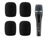ZHHSUNY 4PCS E835 Microphone Foam Cover Accessoires de Pare Brise, Compatible pour Sennheiser E965 E835S E835 E935 E945 E845-S E845 Microphone Replacement Mic Foam Cover (Noir)