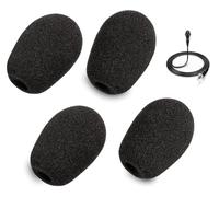 ZHHSUNY 4PCS ME 2 Microphone Foam Cover Accessoires de Pare Brise, Compatible pour Sennheiser ME 2, ME 2-II Microphone Replacement Mic Foam Cover