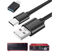 ZHHSUNY 6.6FT Câble Type-C, Compatible Focusrite Scarlett Solo (3e génération) Scarlett 2i2 (3e génération), Interface Audio USB, avec Adaptateur USB C Mâle à USB Femelle