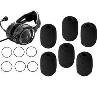 ZHHSUNY 6 Ensembles A20 Microphone Foam Housses de Protection en Mousse, Compatible Bose Aviation X A10 A20 A30 avec Joints Toriques Caoutchouc Replacement Mic Foam Cover