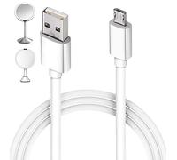 ZHHSUNY 6ft câble de charge Micro USB pour Simple-Human 5 pouces 8 pouces rond lumineux cosmétique miroir chargeur adaptateur (noir)